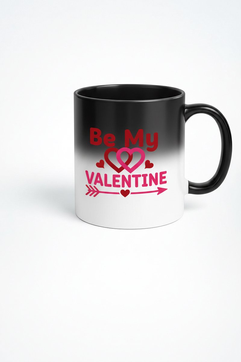 Valentijn 'Be My Valentine' Magic Mok - Romantisch Cadeau met Verrassingsdesign