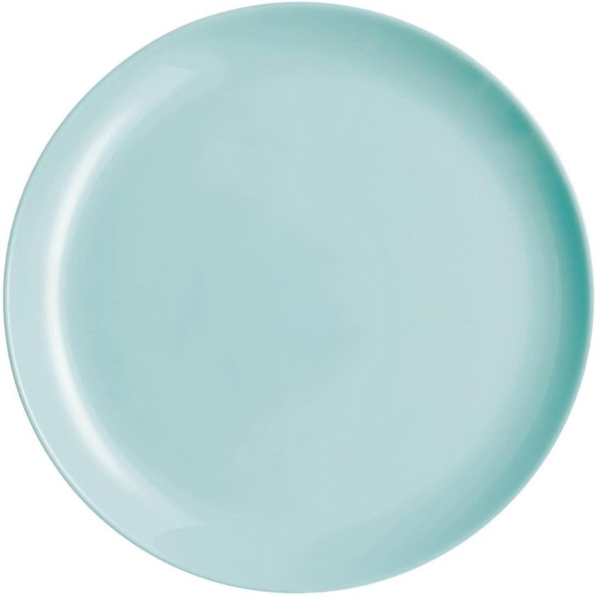 Set van 6 Turquoise Gehard Glas Eetborden 25 cm - Vaatwasmachinebestendig
