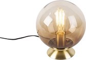 QAZQA pallon - Art Deco Tafellamp - 1 lichts - H 230 mm - Goud/messing - Woonkamer | Slaapkamer | Keuken