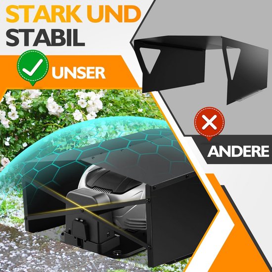 Robuuste Garage voor Robotmaaier - Gegalvaniseerde Carport met UV-bescherming — afbeelding 3