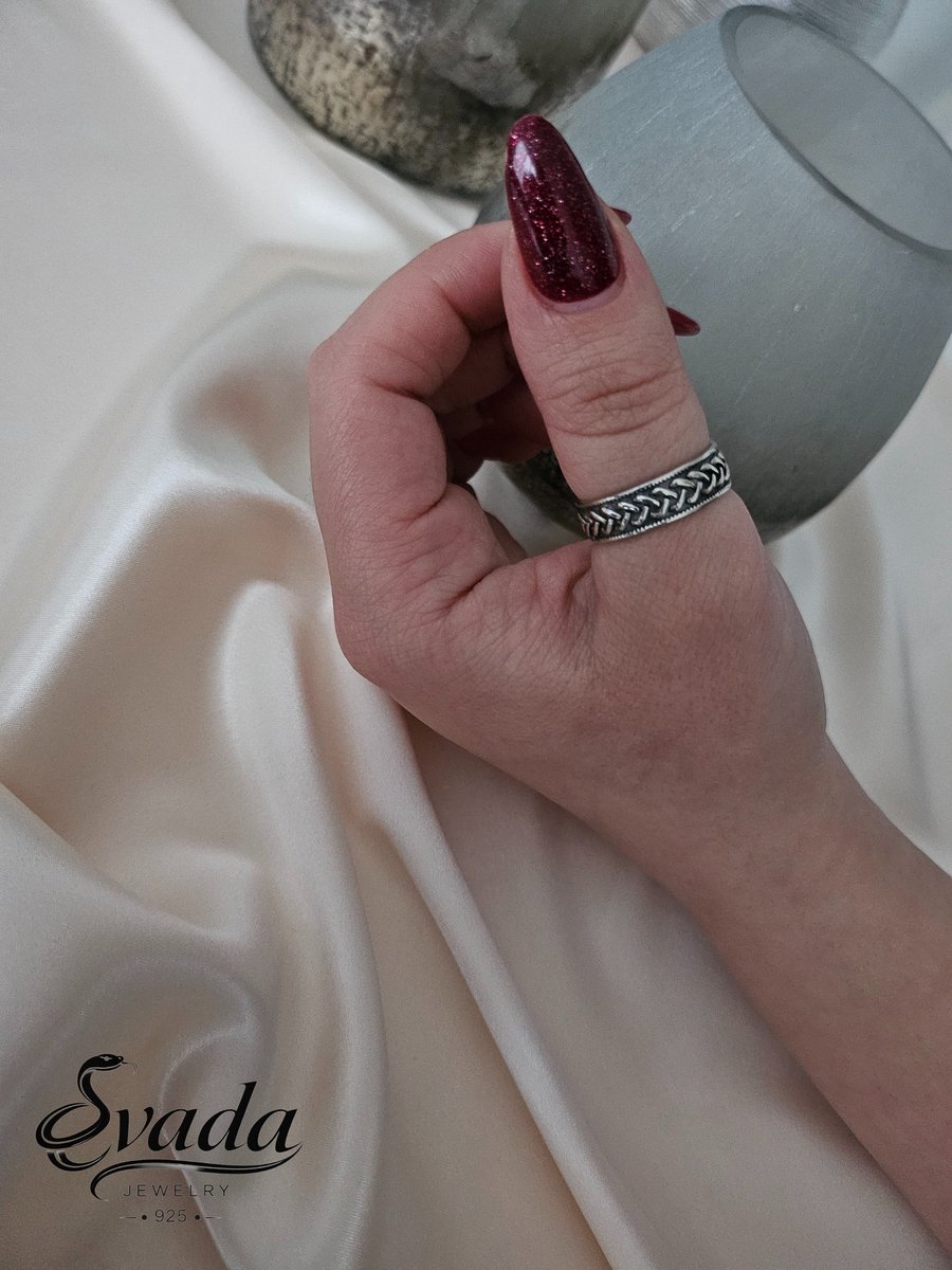 Handgemaakte zilveren ring, verstelbare ring dames, 925 sterling zilver ring, vintage zilveren ring, boho ring zilver, gevlochten ring, open ring zilver, minimalistische sieraden, ambachtelijke ring, zilveren damesring