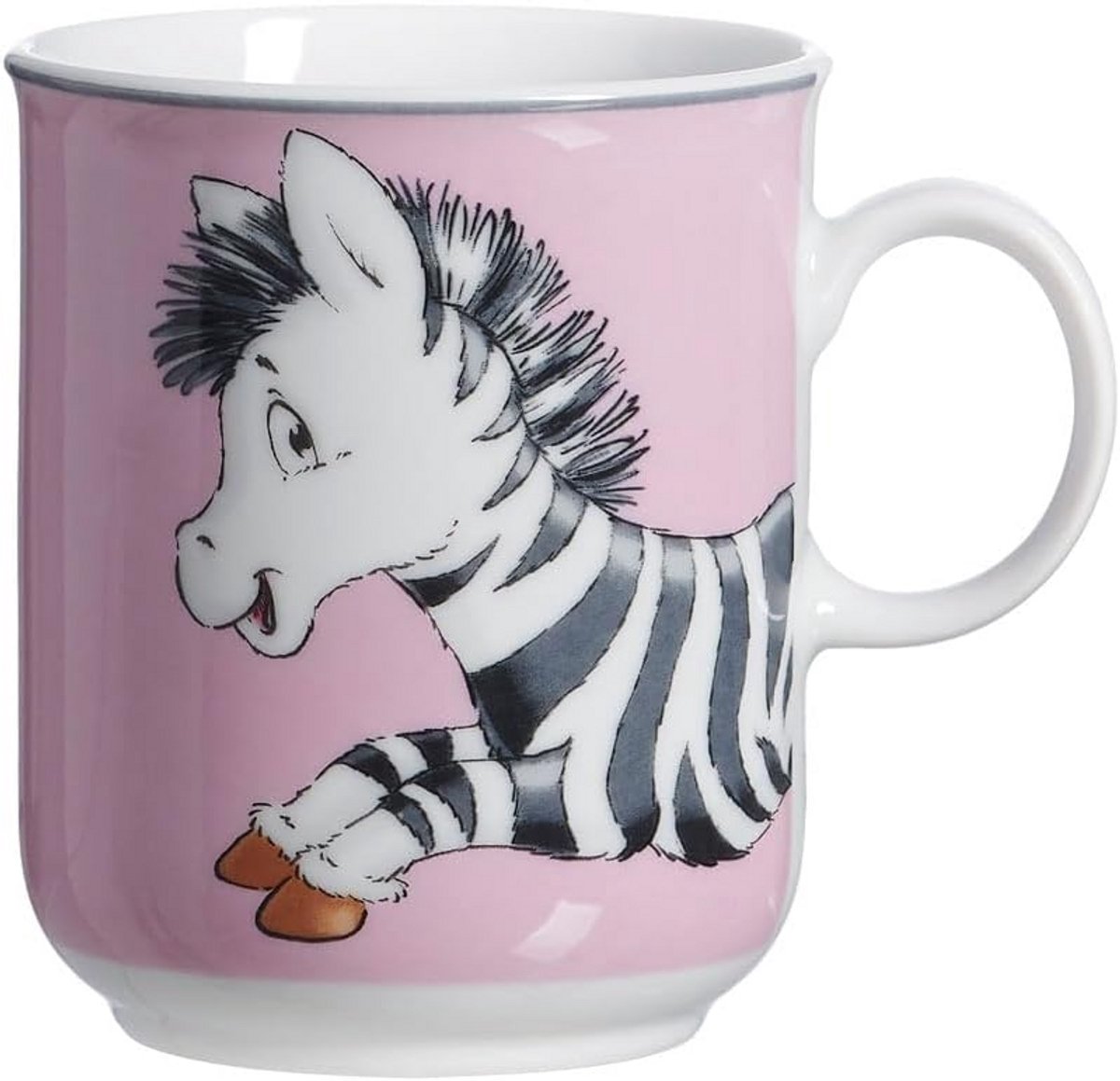 Kinderbeker Zebra Porselein Met Handvat 270 ml Vaatwasmachinebestendig