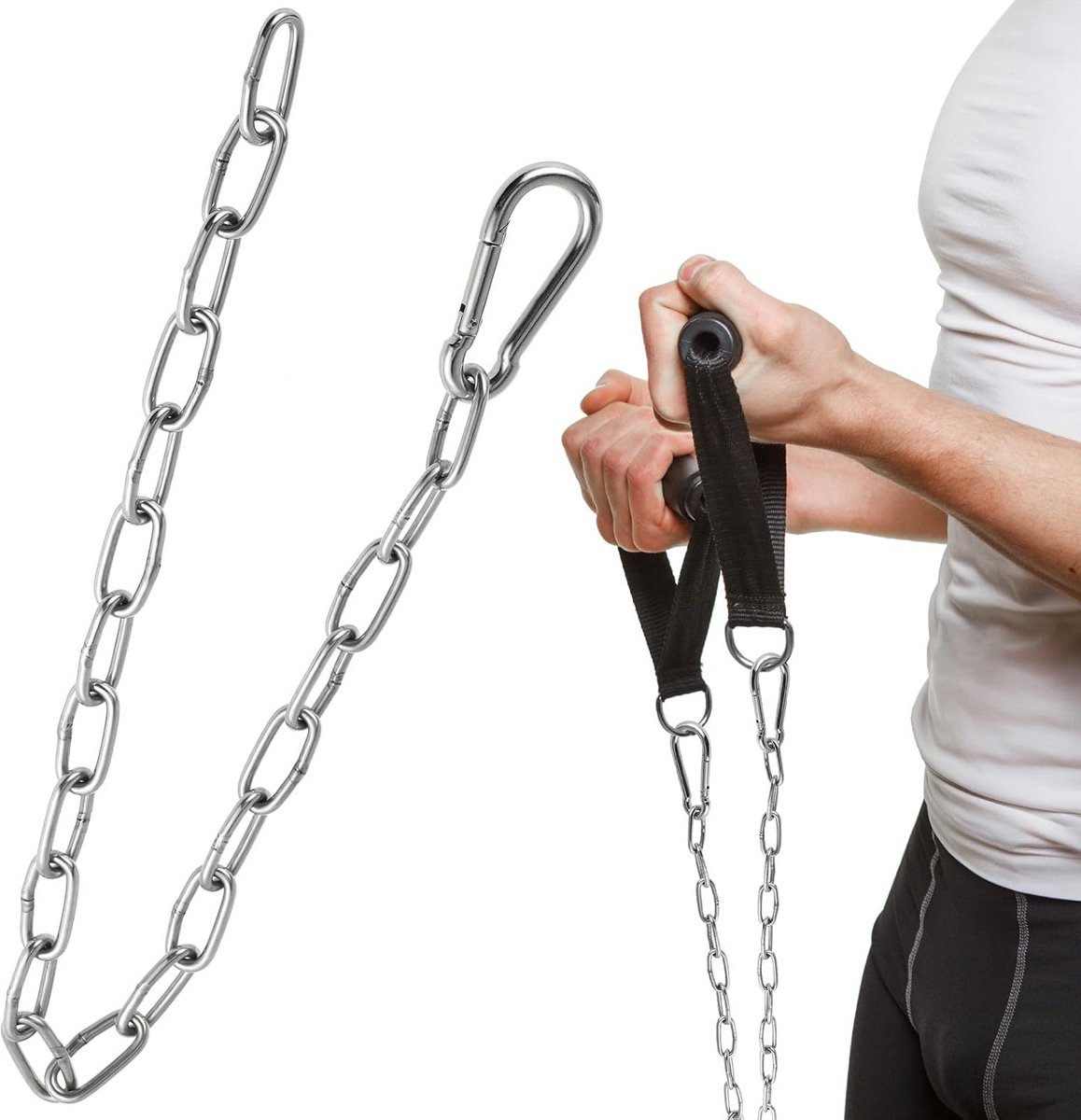 Verlengketting voor Kabelkatrol Systeem - Fitness Accessoire voor Krachttraining en Triceps