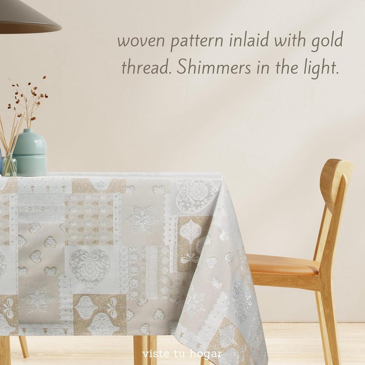 Elegante Kersttafelkleed Goud-look voor Familie-diners en Feestdagen