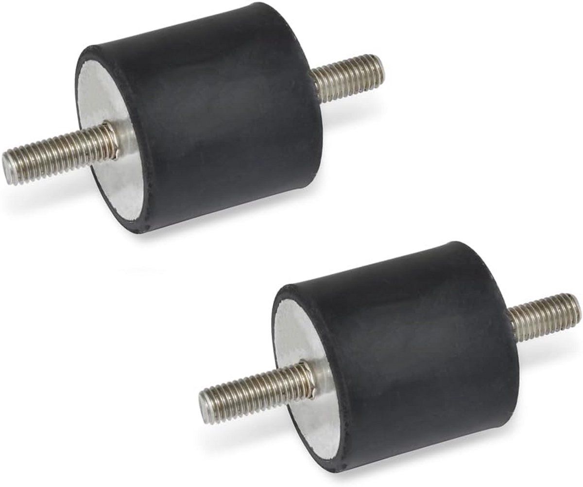 Rubberen Buffer voor Vibratiedemping M6x18 2 stuks Zwart