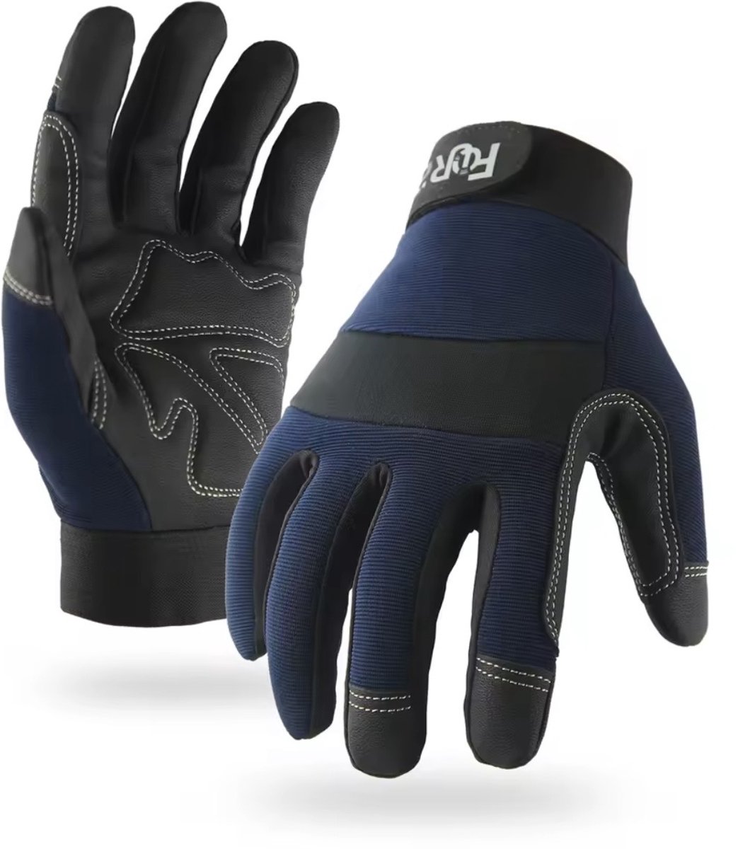 Werkhandschoenen - Extra grip - Gerecycled - Maat M - Blauw