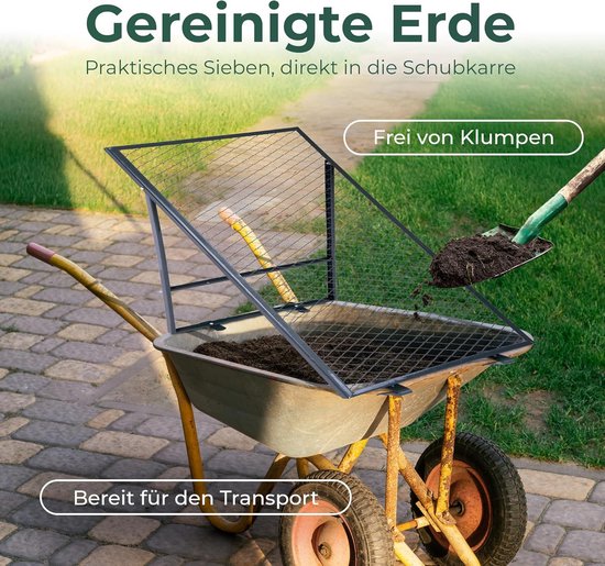 Grote Bodemzeef voor Kruiwagen - Zeef voor Aarde, Zand en Compost van Merkloos	 — afbeelding 5