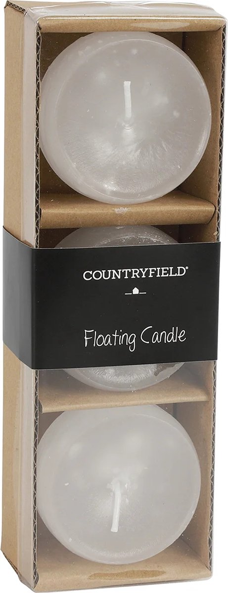 Countryfield drijfkaarsen 3 stuks