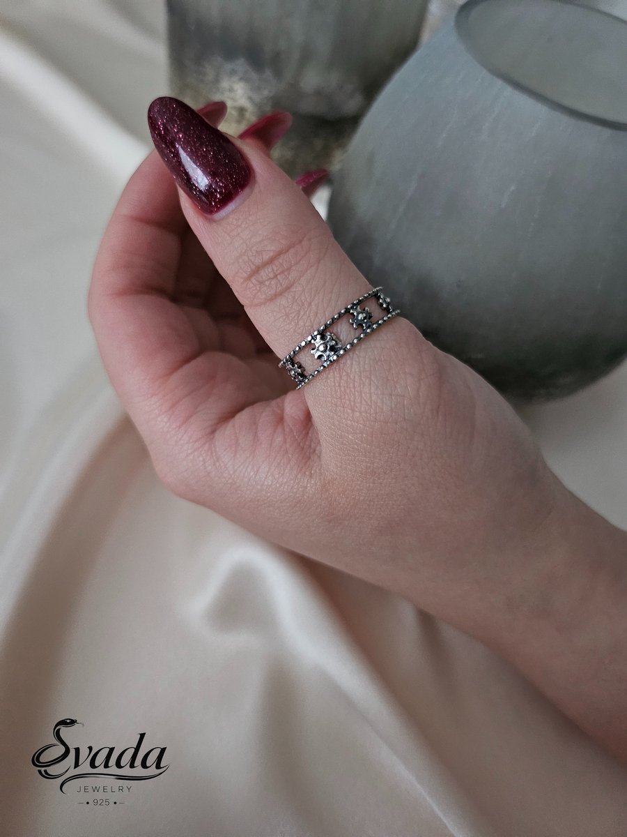 Zilveren ring dames, 925 sterling zilver ring, handgemaakte ring, verstelbare ring, vintage ring zilver, bohemian ring, open ring dames, ambachtelijke sieraden, unieke zilveren ring, cadeau voor haar