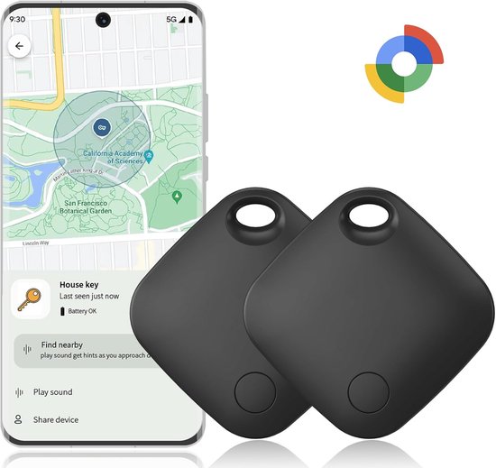 Android Tracker- 2 stuks - Smart Tracker - Bluetooth Tracker - Real-time Tracking - Werkt met Google Find My Device