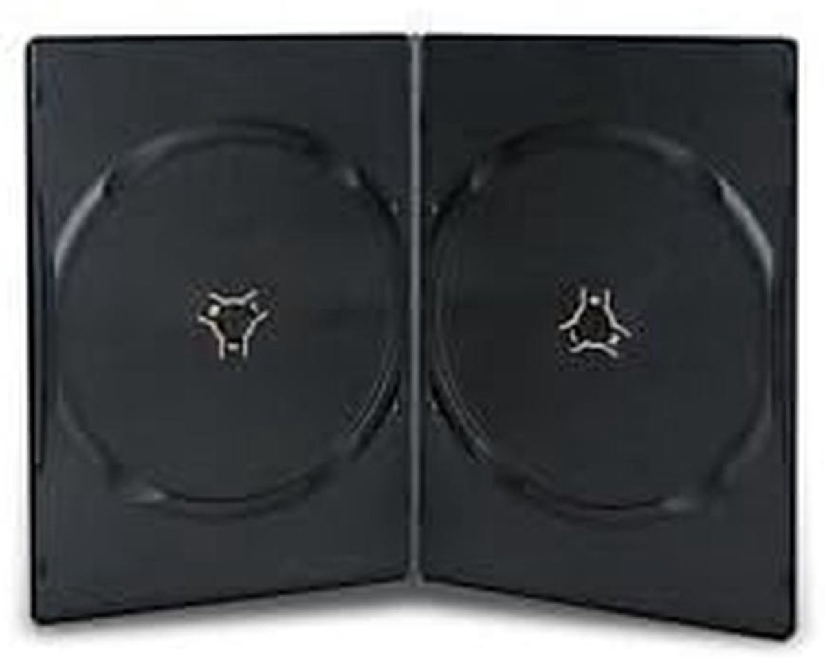 Zwarte Dubbele DVD en CD Hoesjes, 7mm Dun, Set van 15 Stuks
