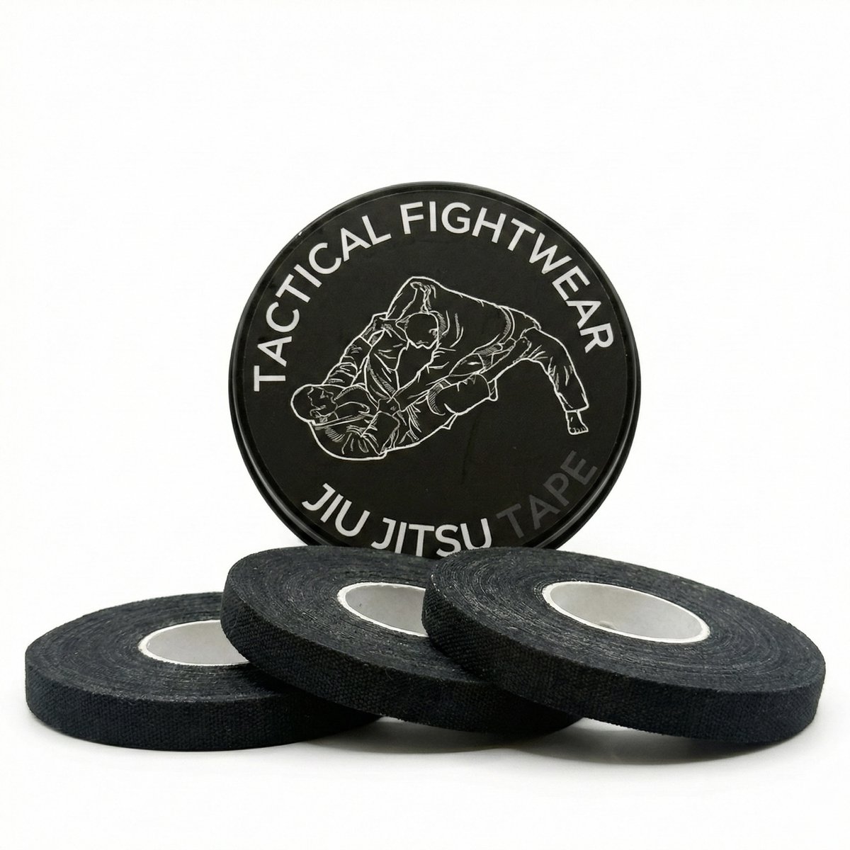 Jiu Jitsu Vinger Tape Zwart – Tactical Fightwear – 3 Rollen 0,8cm x 10m – Voor BJJ, MMA & Sport – Grip & Vingerbescherming