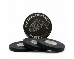 Jiu Jitsu Vinger Tape Zwart – Tactical Fightwear – 3 Rollen 0,8cm x 10m – Voor BJJ, MMA & Sport – Grip & Vingerbescherming