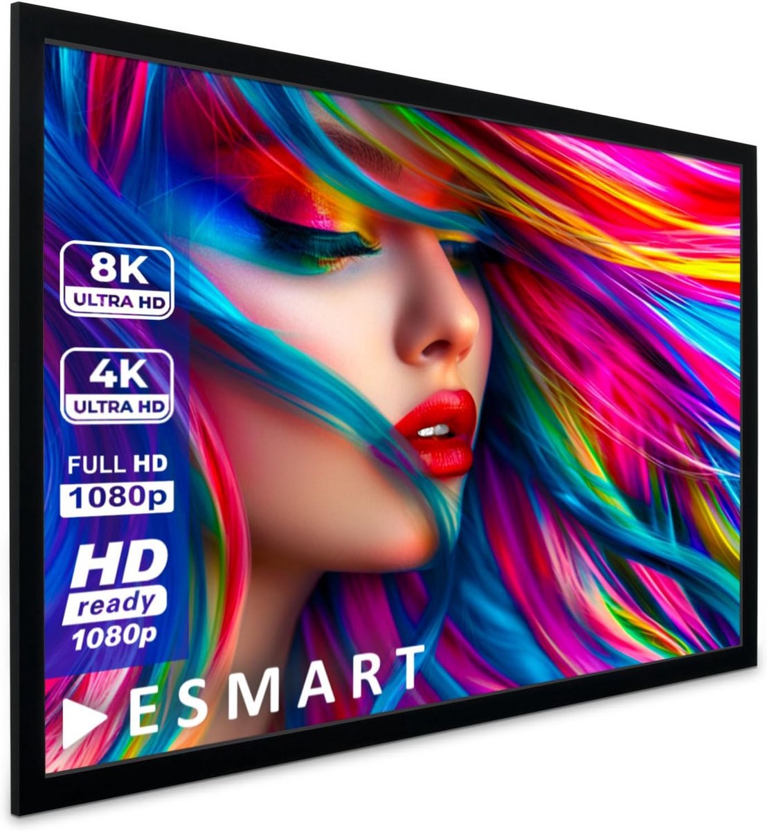 Projectiescherm Frame Grijs 203 x 114 cm (92") 16:9 voor Home Cinema en Presentaties
