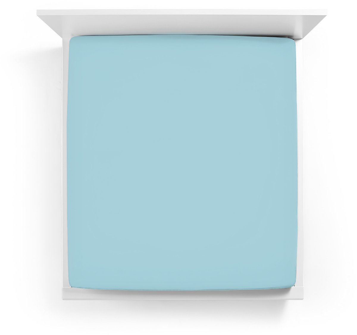 Bella Donna Hoeslaken Jersey Eenpersoons licht turquoise - 0518 90/190-100/220 licht turquoise 0518