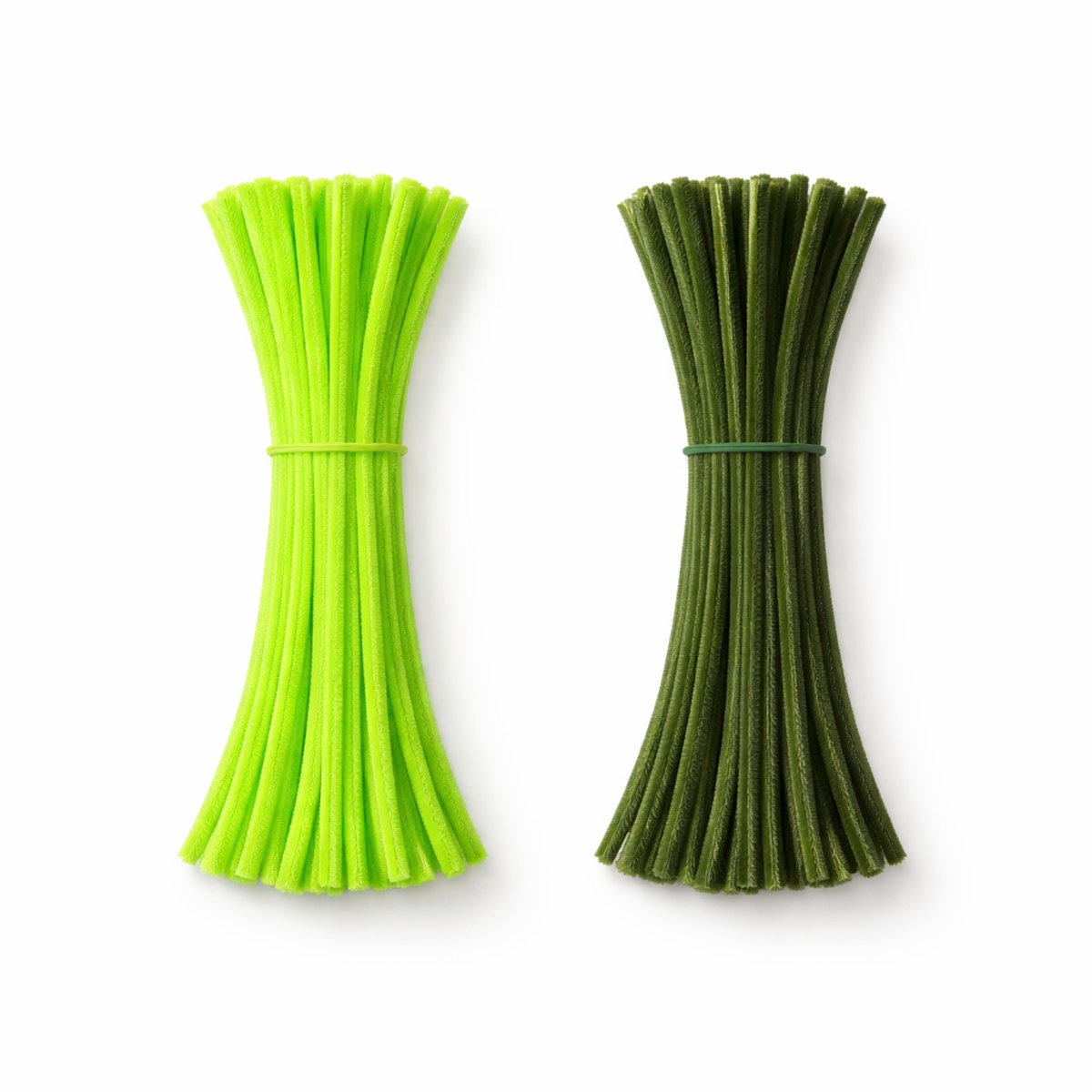 Pijpenragers Chenilledraad - 100 Stuks - Felgroen & Donkergroen - 30 cm - Kasey