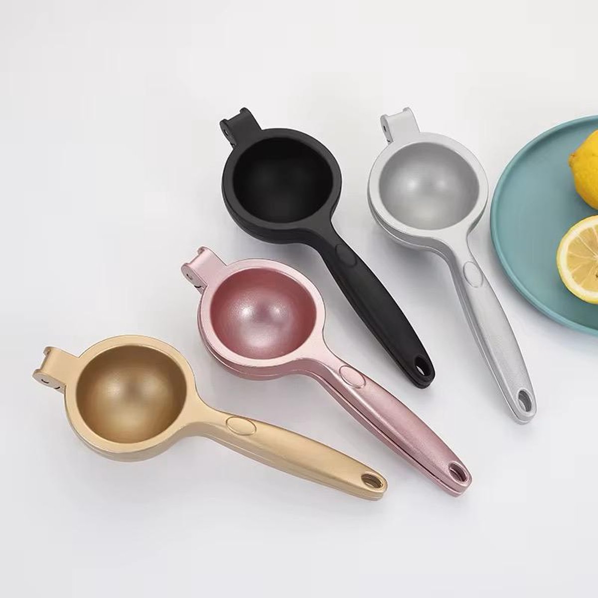 Luxe Citruspers Handmatig Roze – RVS Citroenpers 24 cm – Stevige Limoenpers – Handpers met Ergonomische Handgreep