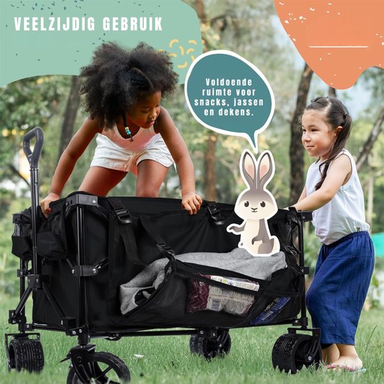 MIRA® Bolderkap Opvouwbaar Luchtbanden - Bolderkar - Bolderkar Opvouwbaar - Zwart - ‎90cm x 50cm x 100cm van Merkloos — afbeelding 5
