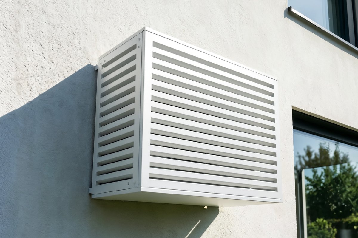 Casanoov Aneto Grijze Aluminium Afdekking Voor Airconditioner En Warmtepomp - Maat S
