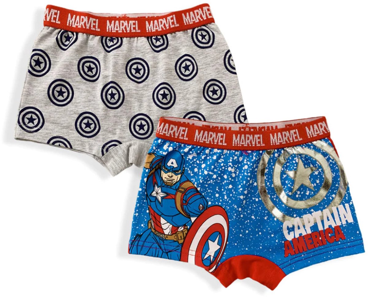 Avengers kinderboxershorts 2 stuks/pak 6/8 jaar