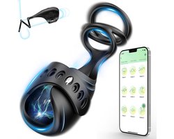 Ynkkvre - Masturbeerder - Mannen - 9 Vibratiemodi - Eikelstimulator - Penisring met afstandsbediening - Voor solo of koppelsessies