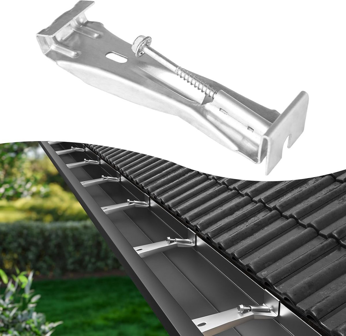 25 Stuks Aluminium Verborgen Goot Hangers voor 6 Inch K-Stijl Goten