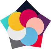 Vloerankers klein 25 cm rond en vierkant – set van 10 – vilt – voor systemisch werk en opstellingen