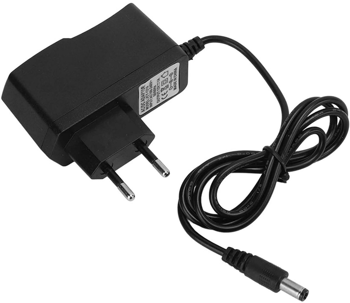Universele 12V 1A Stroomadapter met EU Stekker - Vervanging voor Beveiligingsapparatuur