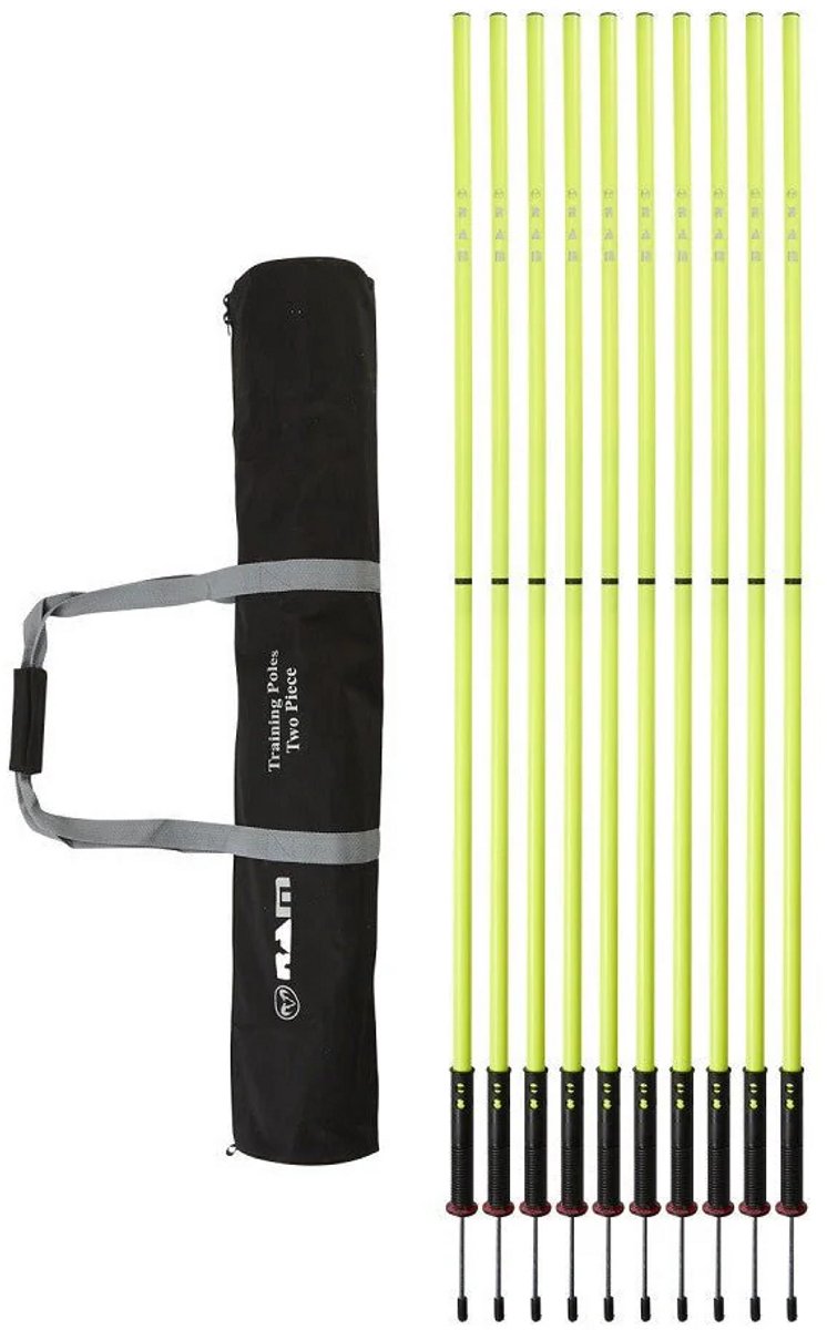 10 x Training Pole Set - Slalom Palen - 2 Delen - Geel