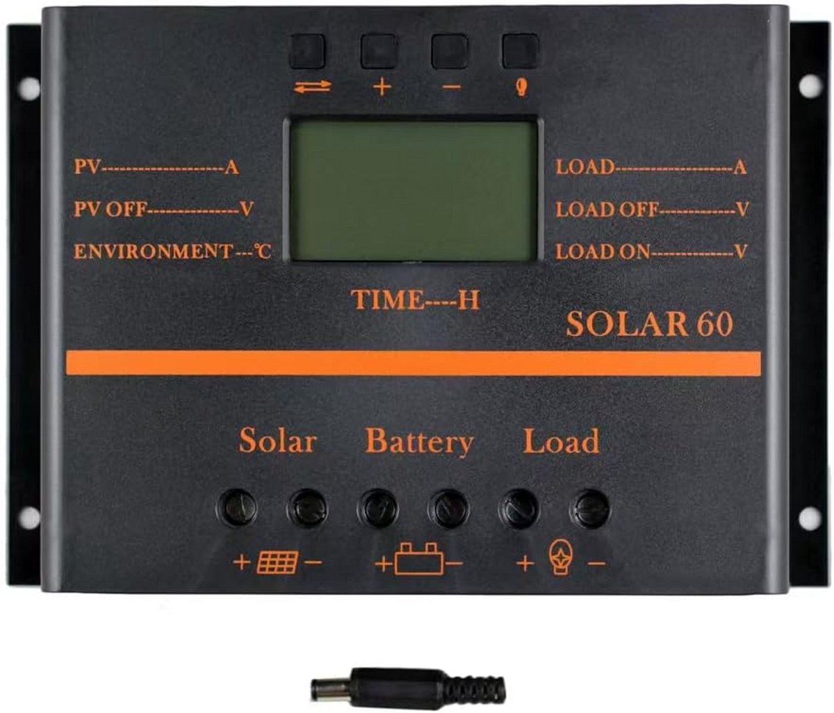 80A Solar Laadregelaar voor 12V/24V Accu's met LCD Display en USB Oplader