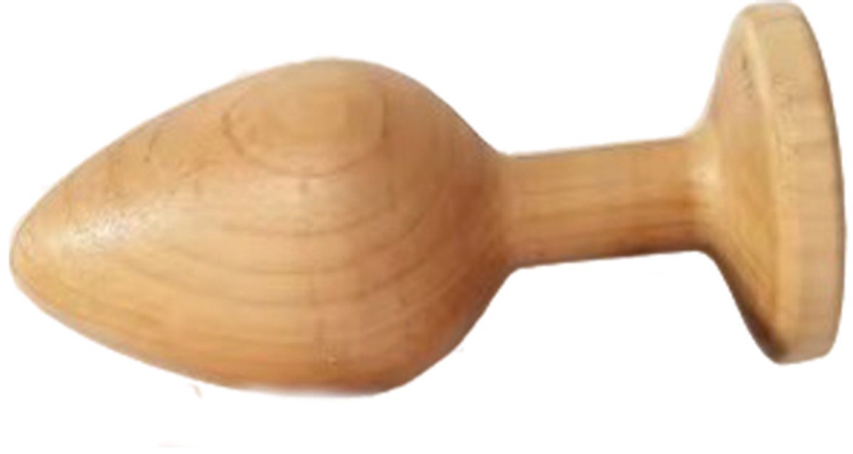 Buttplug Hout - 8 x 3 CM - Anaal Plug - Anus