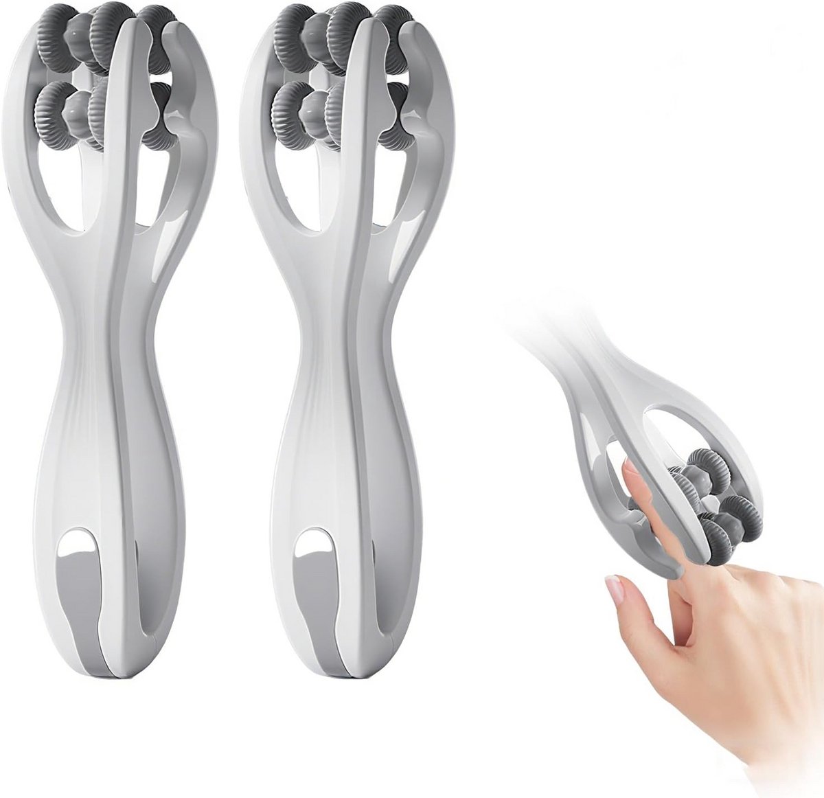 2 Stuks Vinger- en Handmassage Apparaat voor Acupressuur en Ontspanning