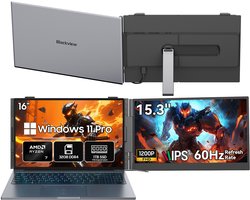 Blackview GamiBook8 Gaming Laptop (AMD Ryzen7 7735HS/32G/1TB) + SCM8 15,3″ Draagbare Monitor Set, HD Creatie & Gaming Accessoires (Laptop Tas/Muis/Toetsenbordstickers, Grijs)
