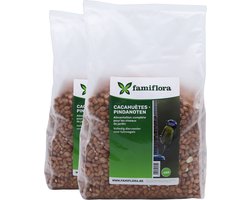 Famiflora zak Pinda's voor Tuinvogels - 2x 4kg (8kg) - Gepelde Pinda's - Energierijk Wintervoer - Vetrijk Vogelvoer - Geen Rommel