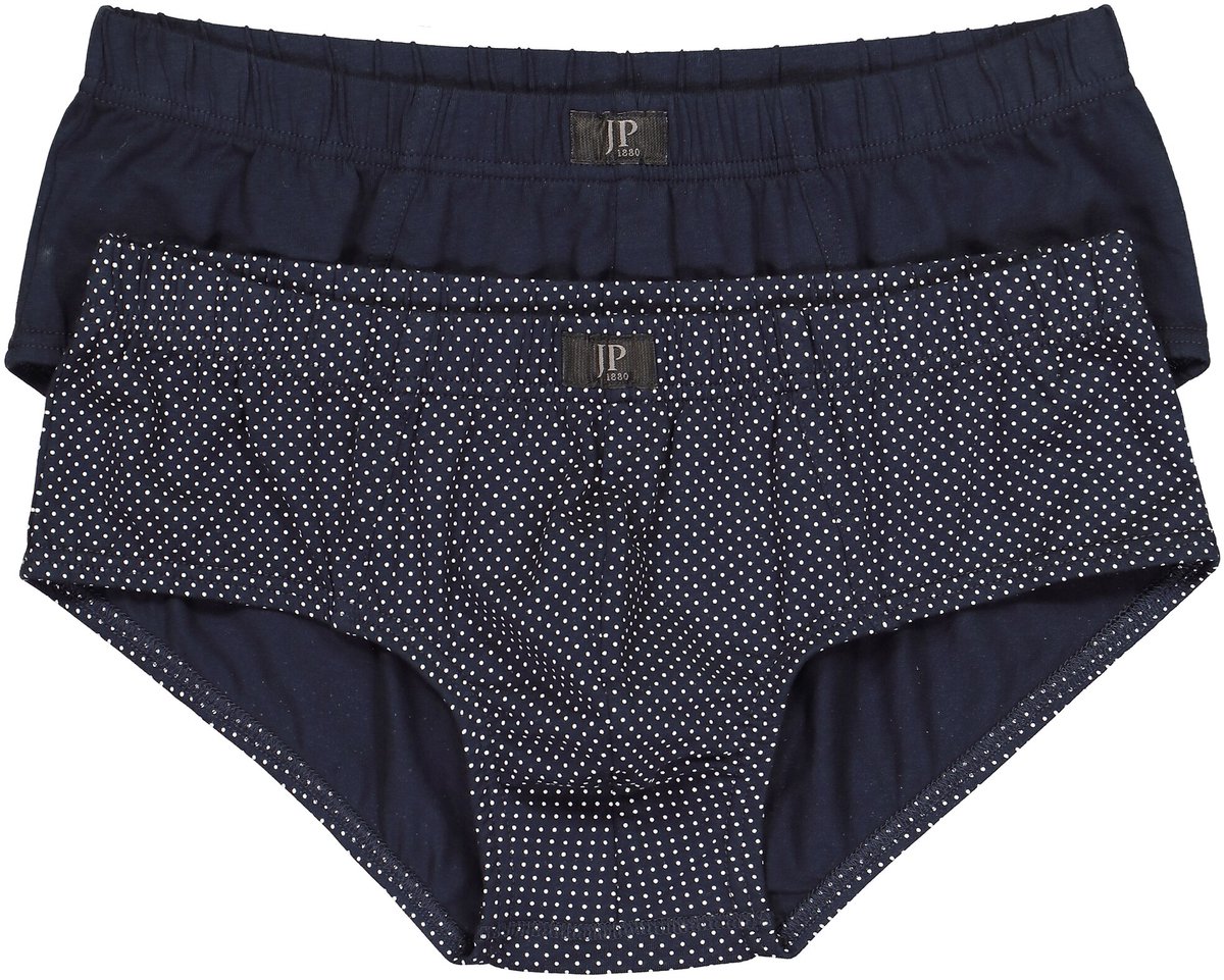JP 1880 - Heren - Slips FLEXNAMIC® loungewear Buik-Fit OEKO-TEX set van 2 - Navy blauw - Maat XXL