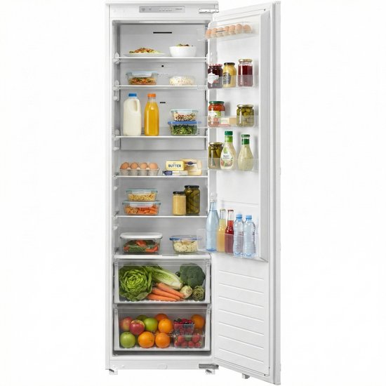 Inbouwkoelkast Heinner 304L No Frost Inverter Elektronisch Bediening Superkoelen LED Verstelbare Leggers Wit