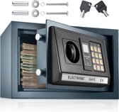tectake® Elektronische Kluis - 20 x 31 x 20 cm - Veilig Opbergen van Waardevolle Spullen - Met Cijferslot en Reserve Sleutels