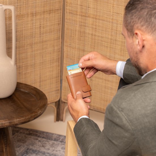 The Chesterfield Brand Étui pour carte de crédit Frankfurt Cardholder Cognac Marron clair