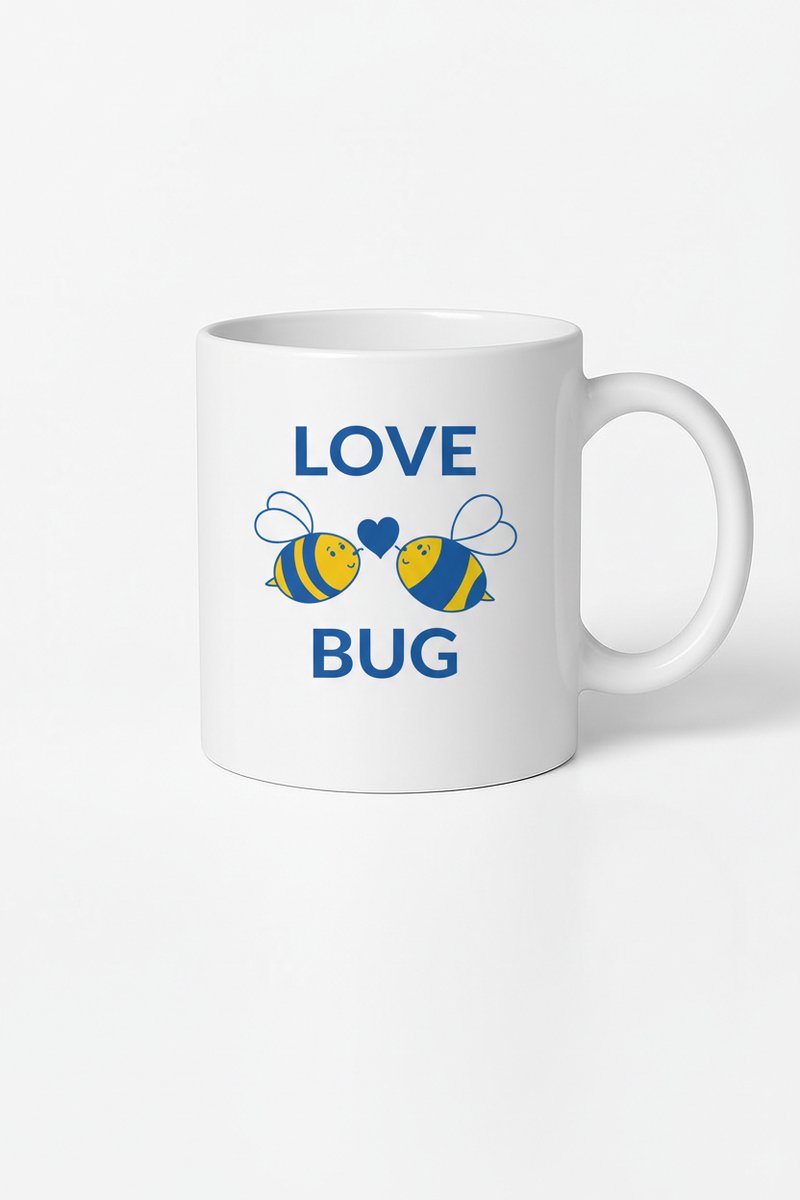 Love Bug Mok met Lieve Bijtjes Design - Valentijnsdag & Liefdescadeau