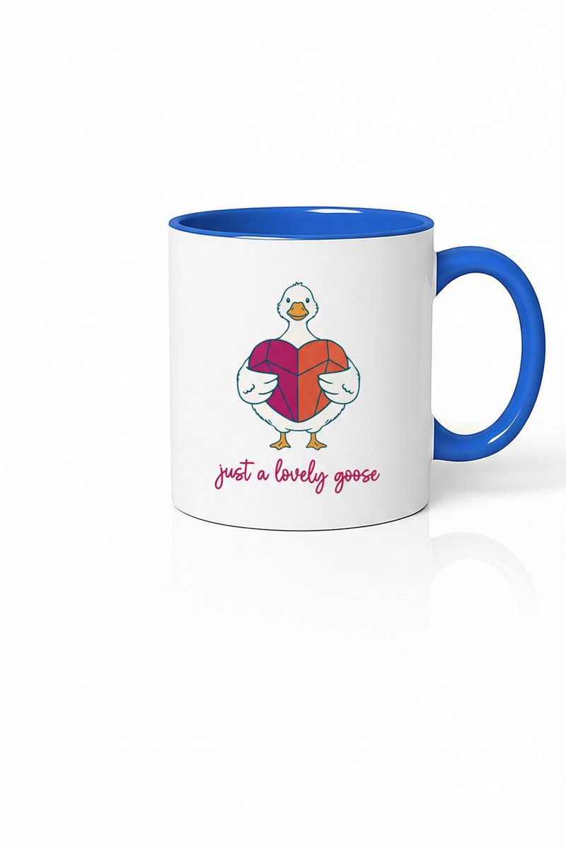 Mok Lieve Gans met Hart - 'Just a Lovely Goose' Grappig Dierendesign