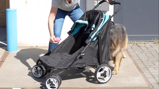 Poussette pour chiens MAMUT Innopet pour grandes races de chiens jusqu'à 50 kg - housse de pluie incluse