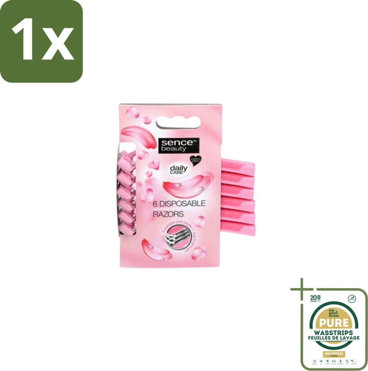 1 x Sence – Wegwerpscheermes – Glad Scheren – Comfort Grip – 6 Wegwerpscheermes- Scheermes - Wegwerpscheermes - Bikini Lijn - Benen Scheren - Oksels Scheren