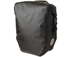 AGU Clean Shelter Enkele Fietstas - 100% Waterdicht - Click'nGo - Rolltop - Met Reflectie - 17 Liter - Zwart