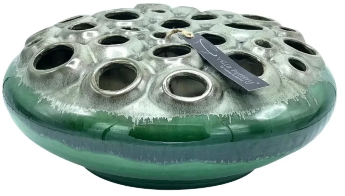 Villa Pottery Donker Groen nReactive vaas Coral D34 x