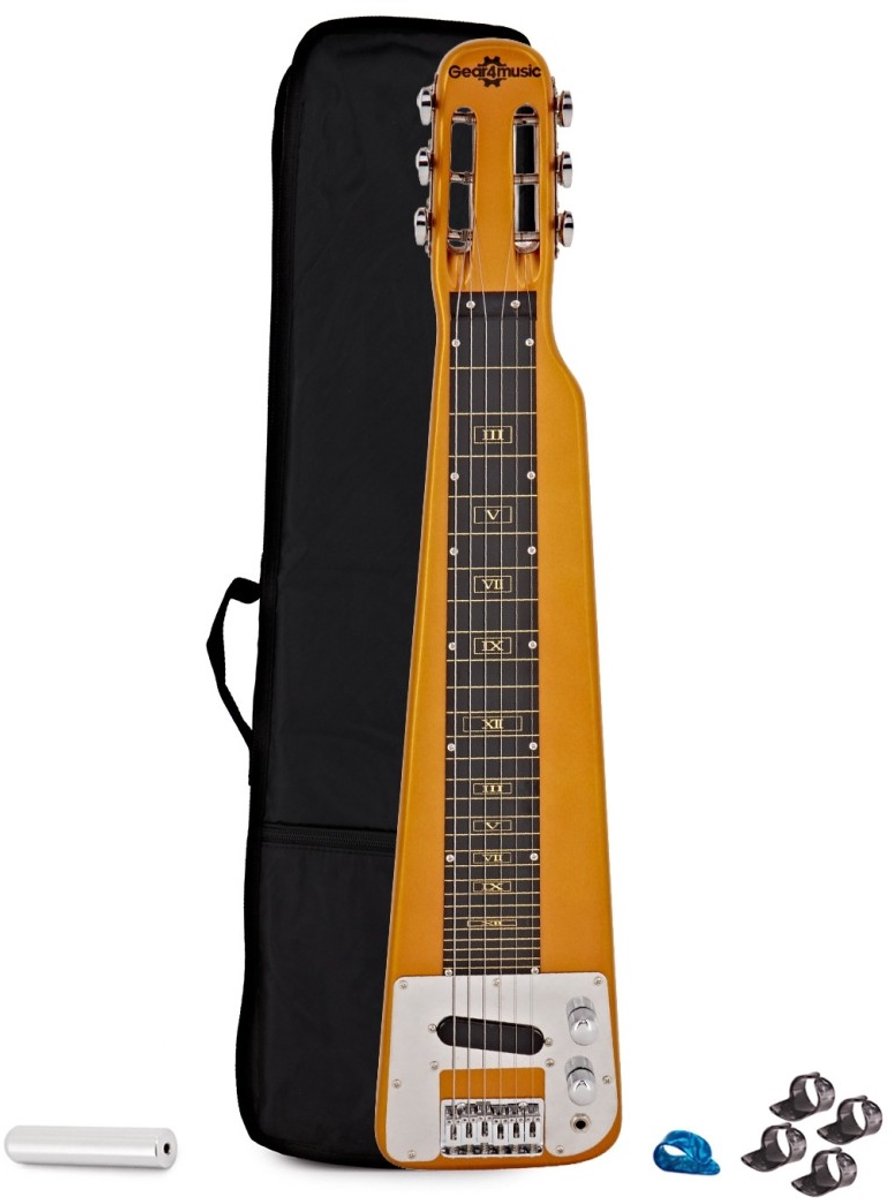 Lap Steel Gitaar Starter Kit by Gear4music, Gold