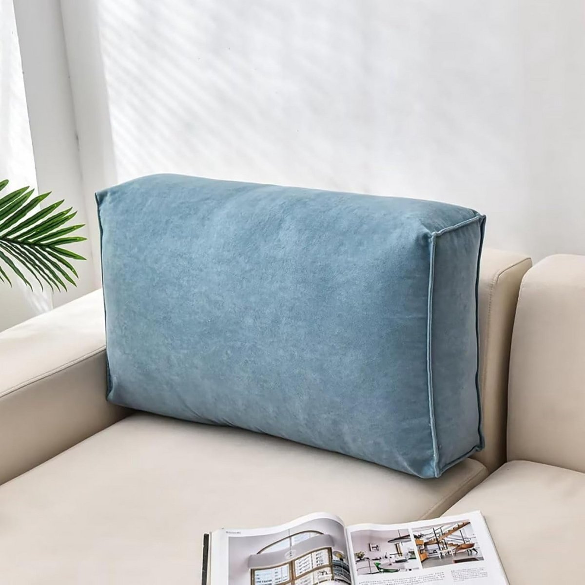 Ergonomisch Rugkussen voor Bank en Bed met Lendesteun - Comfortabel Lees- en Sierkussen