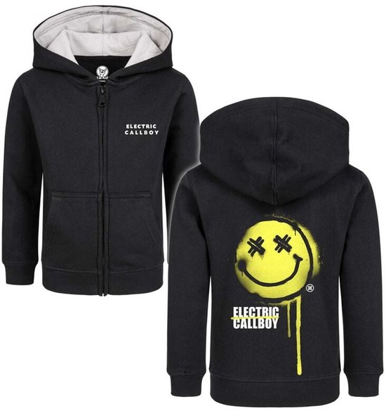 Electric Callboy Metal-Kids - Spray Smiley Kinder vesten zwart Katoen -