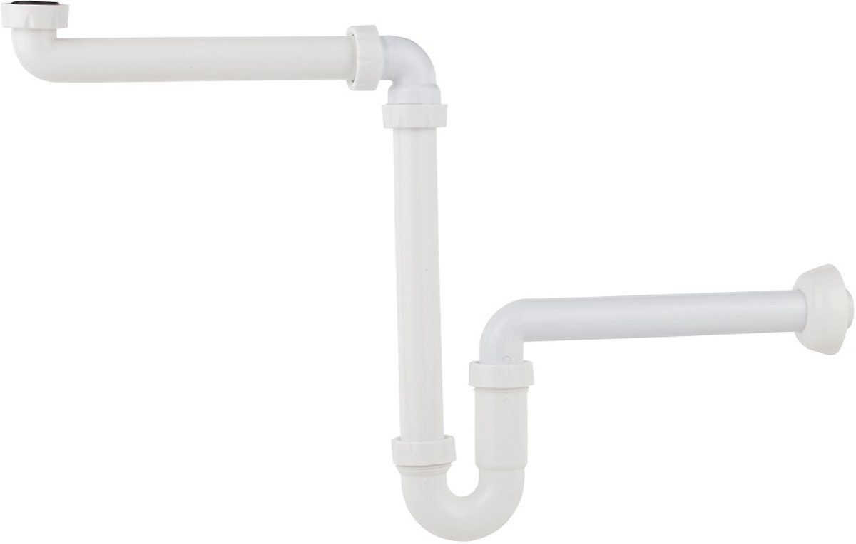 KIRCHHOFF PP ruimtebesparende sifon, 1 1/4" x 32 mm, voor wastafel