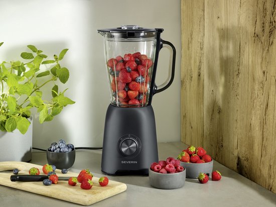 Severin SM 3722 Blender - 600W - 1,5 Liter - 2 Snelheden + Pulse - Zwart van Merkloos — afbeelding 4