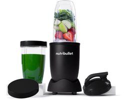 Nutribullet Exclusive Blender - 900 Watt - Smoothie Maker - Incl. To Go Accessoires - Incl. Twee 900 ml Drinkbekers - Bewaardeksel - To Go Deksel - Incl. Drinkring - BPA- en BPS-vrij - Zwart